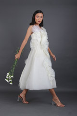 Midi With Ruffles And Organza Flowers5