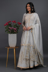 Chanderi Lotus Skirt And BlouseIMG_6133