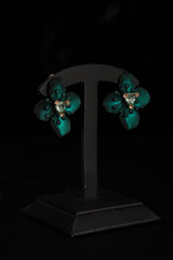 Green Flower EarringsIMG_0986