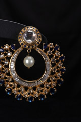 Gold  Stone Embedded EarringsIMG_8383