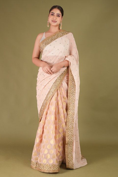 Golden Beige Saree