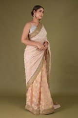 Golden Beige SareeDSC05457