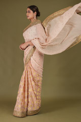 Golden Beige SareeDSC05458