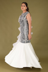 Ruffled Printed Trail GownDSC04752