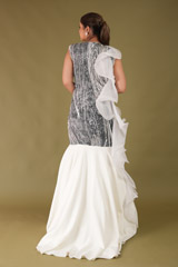 Ruffled Printed Trail GownDSC04754