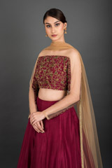 Maroon Embroidered Lehenga_DSC3149-Edit