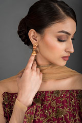 Maroon Embroidered Lehenga_DSC3151-Edit