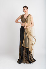 Black Godet Lehenga_DSC3212-Edit