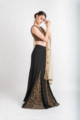 Black Godet Lehenga_DSC3219-Edit