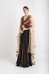 Black Godet Lehenga_DSC3227-Edit