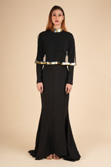 Black High Neck Fishtail Gown