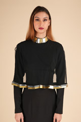 Black High Neck Fishtail GownDSC01700