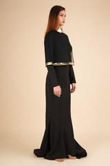 Black High Neck Fishtail GownDSC01704