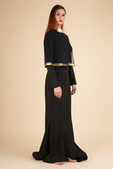Black High Neck Fishtail GownDSC01705
