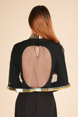 Black High Neck Fishtail GownDSC01708