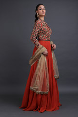 Rust Red Gerogette GownIMG_0074