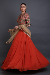 Rust Red Gerogette GownIMG_0080