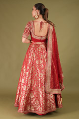 Auburn Red Banarasi LehengaDSC04872