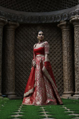 Auburn Red Banarasi LehengaIMG_8126