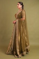 Green Banarasi LehengaDSC04893