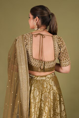 Green Banarasi LehengaDSC04899