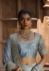Pale Blue Banarsai Lehenga SetIMG_7918