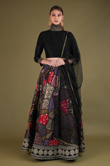 Black Patch Work Lehenga SetDSC03717