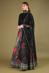 Black Patch Work Lehenga SetDSC03720