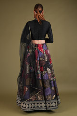 Black Patch Work Lehenga SetDSC03724