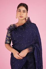 Blue Saree GownDSC05810