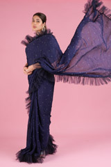 Blue Saree GownDSC05812