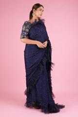 Blue Saree GownDSC05814