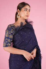Blue Saree GownDSC05816