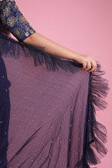 Blue Saree GownDSC05817