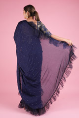 Blue Saree GownDSC05818