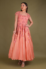 Coral Embroidered GownDSC03611