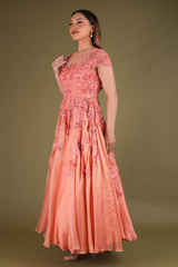 Coral Embroidered GownDSC03616