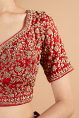 Red Embellished LehengaDSC00145