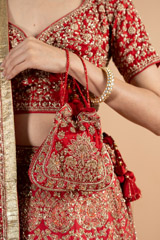 Red Embellished LehengaDSC00147