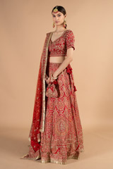 Red Embellished LehengaDSC00149