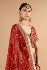 Red Embellished LehengaDSC00151