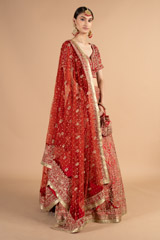 Red Embellished LehengaDSC00152