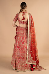Red Embellished LehengaDSC00155