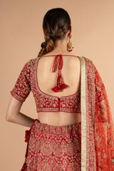 Red Embellished LehengaDSC00156