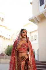 Red Embellished LehengaDSC07285