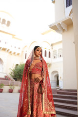 Red Embellished LehengaDSC07286