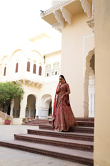 Red Embellished LehengaDSC07302