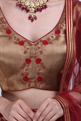 Maroon Embellished LehengaIMG_9874