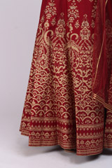 Maroon Embellished LehengaIMG_9875