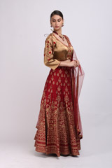 Maroon Embellished LehengaIMG_9879